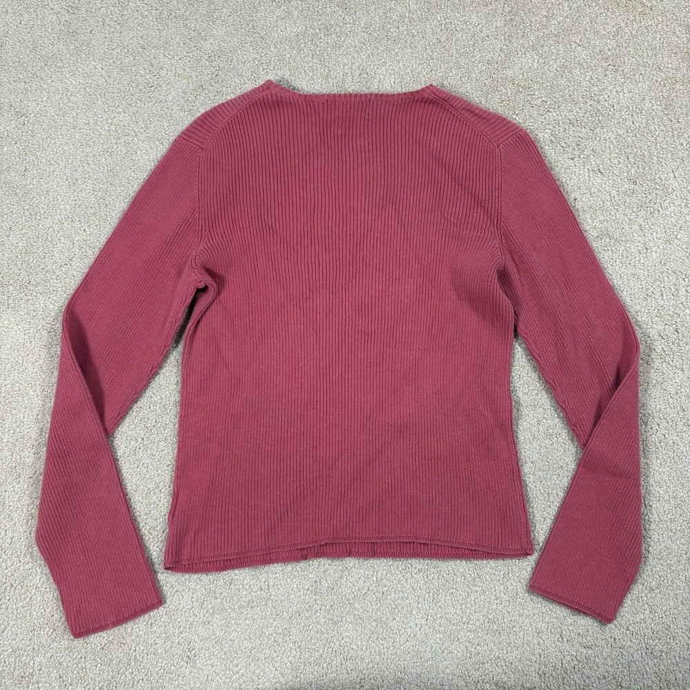 Eddie Bauer Women's 100% Cotton Cable Knit Pullover Sweater Pink Small - Picture 6 of 6